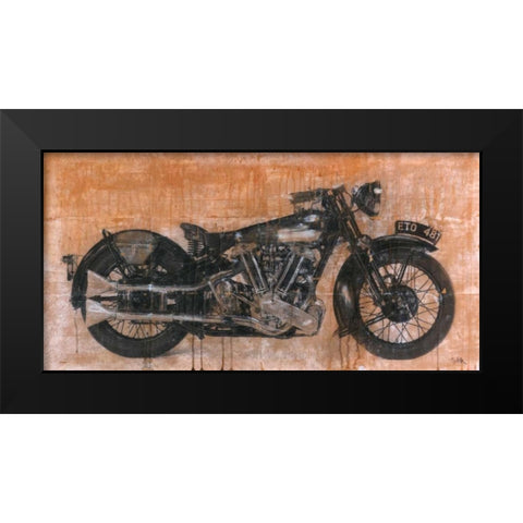 Brough Superior Black Modern Wood Framed Art Print by Moschetta, Dario
