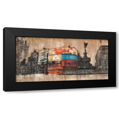 Piccadilly Circus 1 Black Modern Wood Framed Art Print with Double Matting by Moschetta, Dario