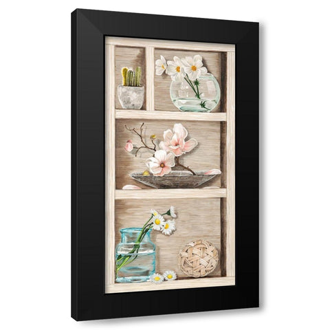 Fleurs et Memoires III Black Modern Wood Framed Art Print with Double Matting by Dolci, Elena