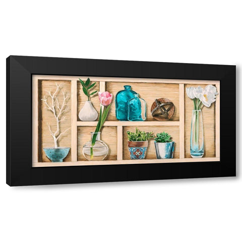 Collection de Memoires I Black Modern Wood Framed Art Print with Double Matting by Dolci, Elena