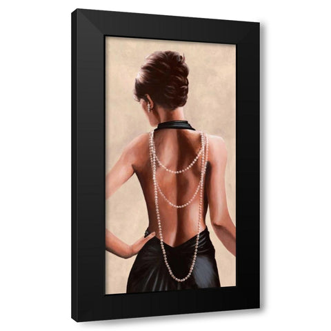 Soiree Black Modern Wood Framed Art Print by Duval, Sonya