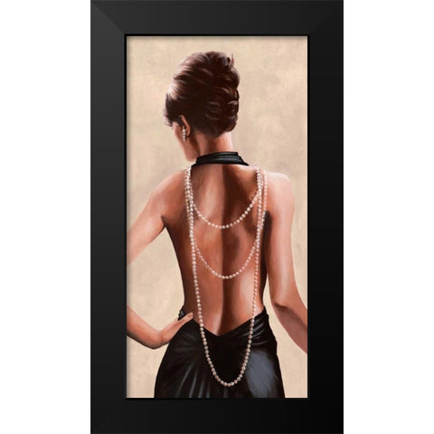 Soiree Black Modern Wood Framed Art Print by Duval, Sonya