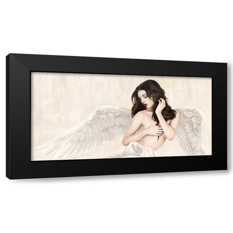 Inspiring Angel - detail Black Modern Wood Framed Art Print by Duval, Sonya