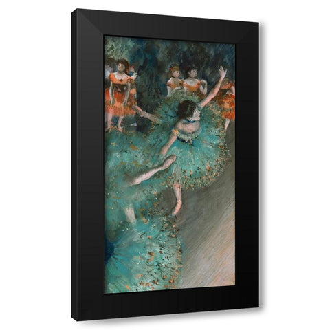 Danseuses Black Modern Wood Framed Art Print with Double Matting by Degas, Edgar