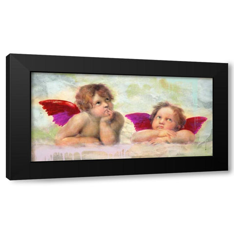Raphaels Putti 2.0 Black Modern Wood Framed Art Print by Chestier, Eric