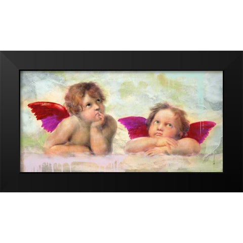 Raphaels Putti 2.0 Black Modern Wood Framed Art Print by Chestier, Eric