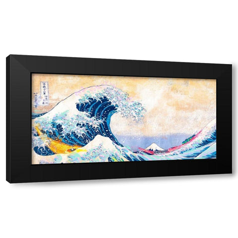 Hokusais Wave 2.0 (detail) Black Modern Wood Framed Art Print by Chestier, Eric