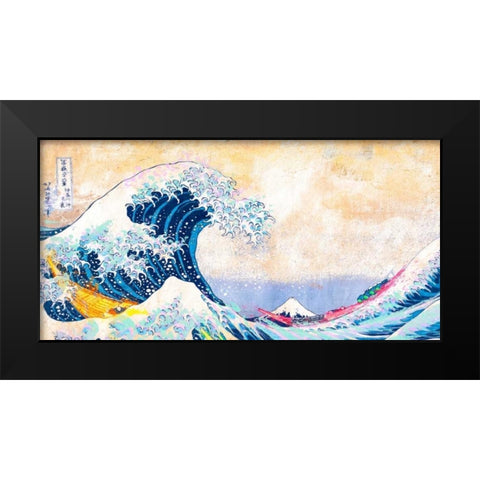 Hokusais Wave 2.0 (detail) Black Modern Wood Framed Art Print by Chestier, Eric