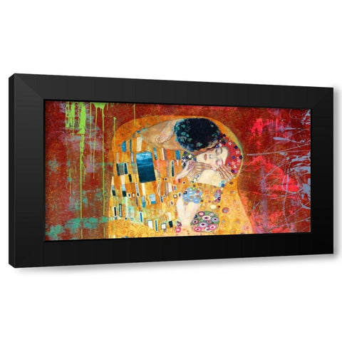 Klimts Kiss 2.0 (detail) Black Modern Wood Framed Art Print by Chestier, Eric