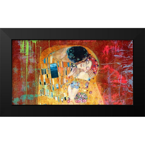 Klimts Kiss 2.0 (detail) Black Modern Wood Framed Art Print by Chestier, Eric