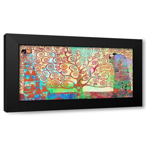 Klimts Tree of Life 2.0 Black Modern Wood Framed Art Print with Double Matting by Chestier, Eric