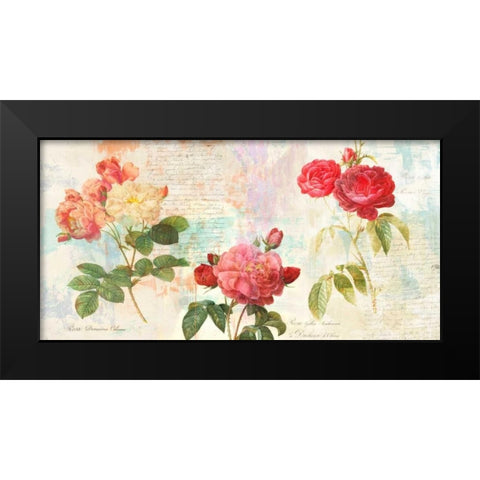Redoutes Roses 2.0 Black Modern Wood Framed Art Print by Chestier, Eric