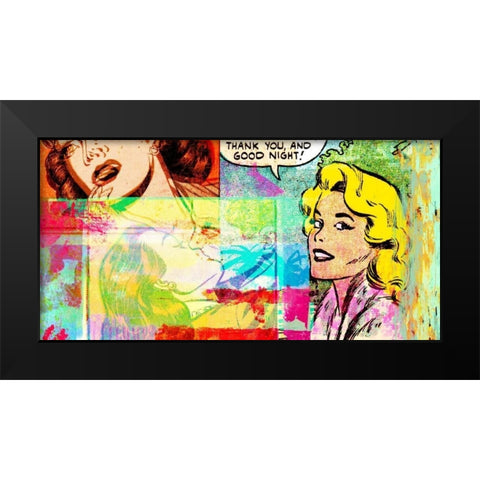 Thank You and Good Night Black Modern Wood Framed Art Print by Chestier, Eric