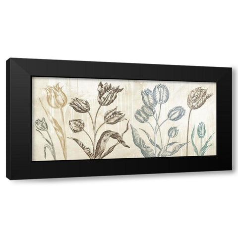 Botaniques Cochin 1 (suede) Black Modern Wood Framed Art Print by Eric, Chestier