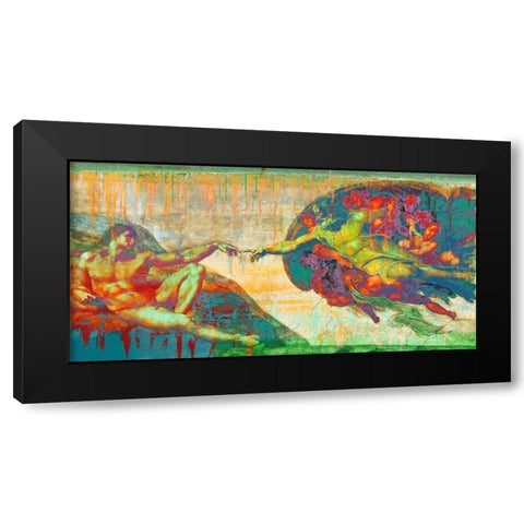 Creation of Adam 2.0 Black Modern Wood Framed Art Print with Double Matting by Chestier, Eric