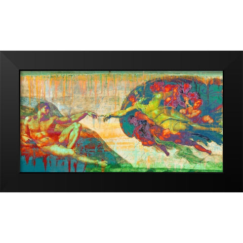 Creation of Adam 2.0 Black Modern Wood Framed Art Print by Chestier, Eric
