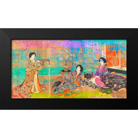 Hommage to Chikanobu Black Modern Wood Framed Art Print by Chestier, Eric
