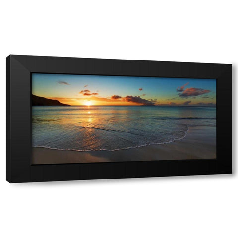 Baie Beau Vallon, Seychelles Black Modern Wood Framed Art Print with Double Matting by Krahmer, Frank