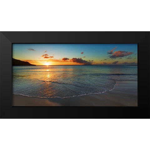 Baie Beau Vallon, Seychelles Black Modern Wood Framed Art Print by Krahmer, Frank