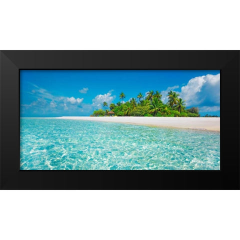 Palm island, Maldives Black Modern Wood Framed Art Print by Krahmer, Frank