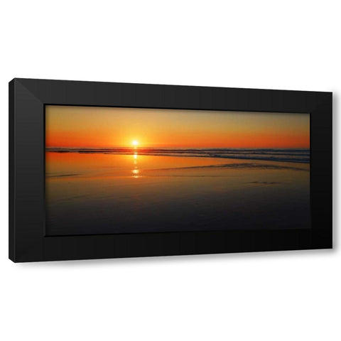 Sunset impression, Taranaki, New Zealand Black Modern Wood Framed Art Print by Krahmer, Frank