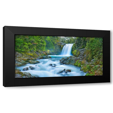 Tawhai Falls, New Zealand Black Modern Wood Framed Art Print with Double Matting by Frank, Krahmer