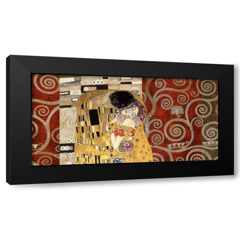 The Kiss-Pewter Black Modern Wood Framed Art Print by Klimt, Gustav
