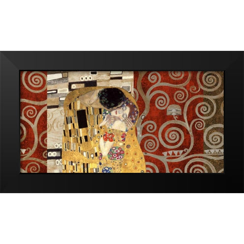 The Kiss-Pewter Black Modern Wood Framed Art Print by Klimt, Gustav