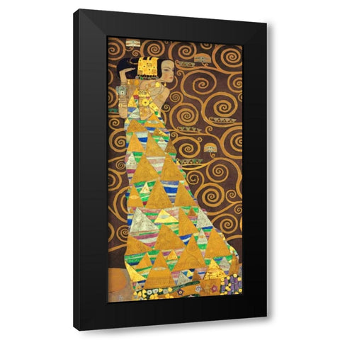 Tree of Life-Brown I Black Modern Wood Framed Art Print with Double Matting by Klimt, Gustav