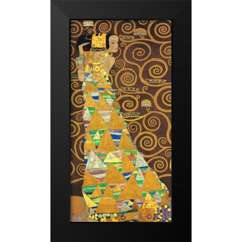 Tree of Life-Brown I Black Modern Wood Framed Art Print by Klimt, Gustav