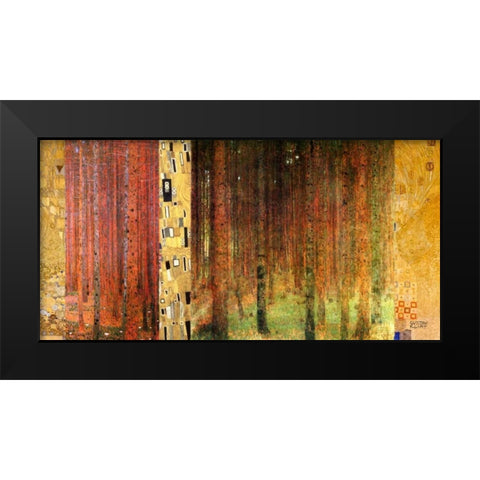 Forest I Black Modern Wood Framed Art Print by Klimt, Gustav
