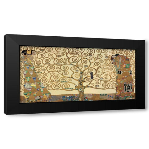 The Tree of Life Black Modern Wood Framed Art Print with Double Matting by Klimt, Gustav