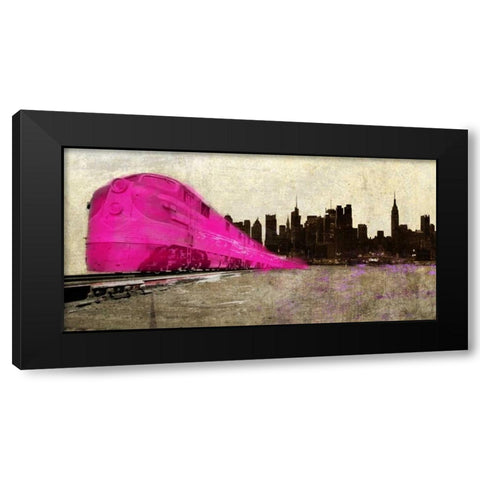 Steam Power Black Modern Wood Framed Art Print by Baldo, Ivan