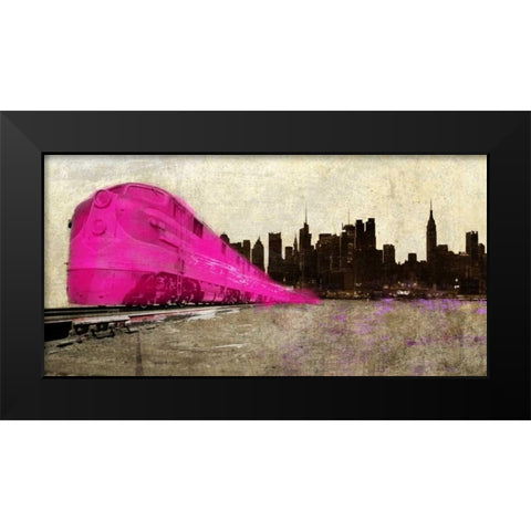 Steam Power Black Modern Wood Framed Art Print by Baldo, Ivan