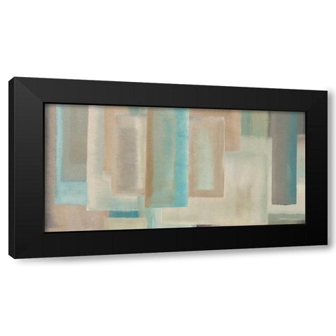 Aqua Black Modern Wood Framed Art Print with Double Matting by Corrado, Italo