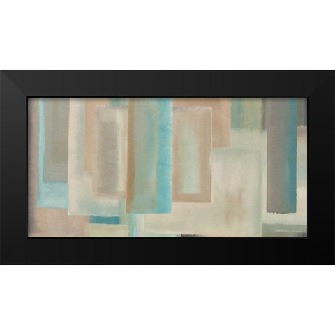 Aqua Black Modern Wood Framed Art Print by Corrado, Italo