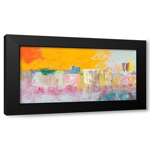 Citta destate Black Modern Wood Framed Art Print by Corrado, Italo