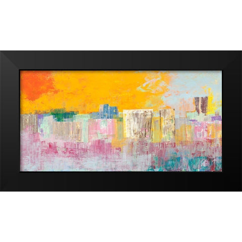 Citta destate Black Modern Wood Framed Art Print by Corrado, Italo