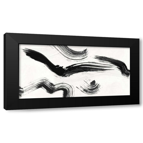 Flight in the Wind Black Modern Wood Framed Art Print with Double Matting by Ikeda, Haru