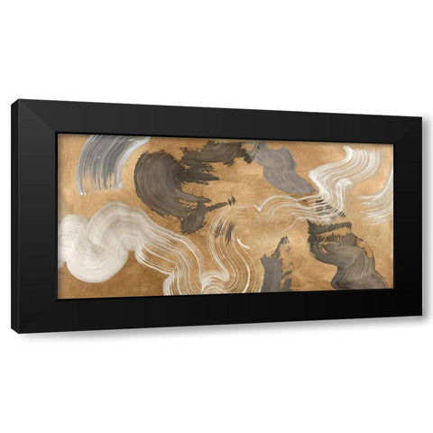 Metallic Movements Black Modern Wood Framed Art Print with Double Matting by Ikeda, Haru