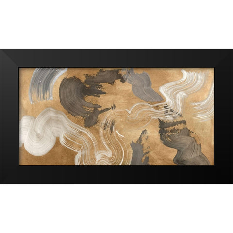 Metallic Movements Black Modern Wood Framed Art Print by Ikeda, Haru