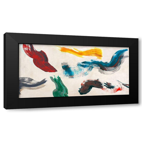 Solid Base Black Modern Wood Framed Art Print with Double Matting by Ikeda, Haru