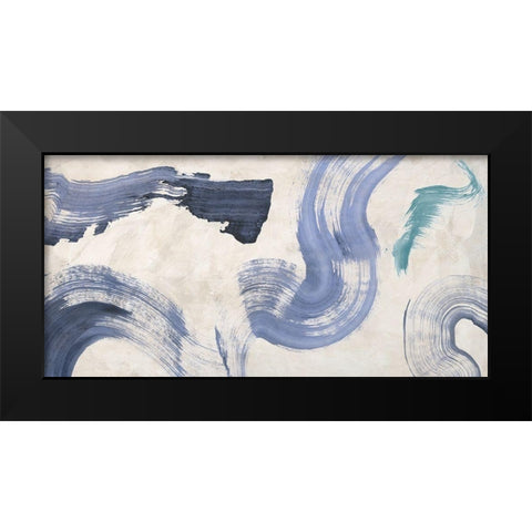 Ocean in Action Black Modern Wood Framed Art Print by Ikeda, Haru