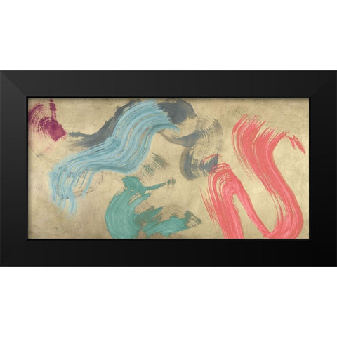 Waves of Relaxation Black Modern Wood Framed Art Print by Ikeda, Haru