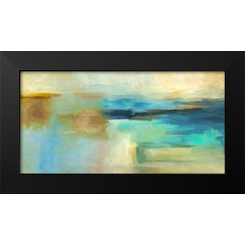Blue n. 4 Black Modern Wood Framed Art Print by Demos, Jean-Luc