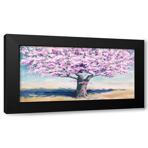 Peach Tree Black Modern Wood Framed Art Print with Double Matting by Eelder, Jan