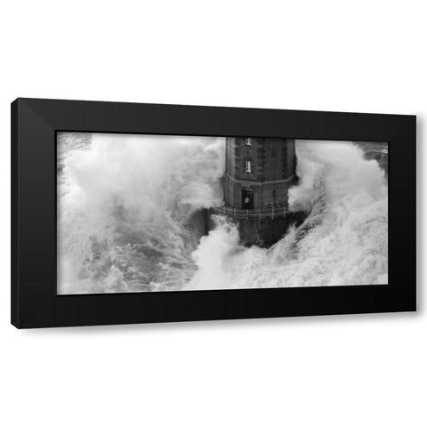 La Jument Black Modern Wood Framed Art Print by Guichard, Jean