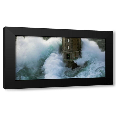 La Jument Black Modern Wood Framed Art Print with Double Matting by Guichard, Jean