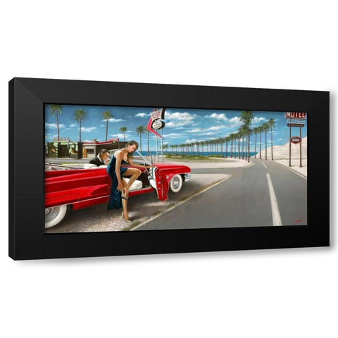 Last stop before the Ocean Black Modern Wood Framed Art Print by Silver, John