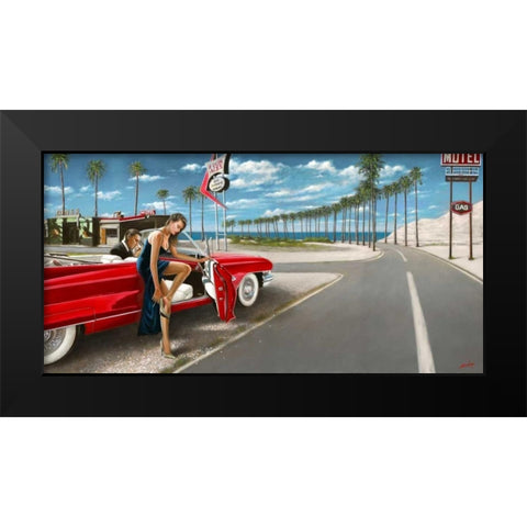 Last stop before the Ocean Black Modern Wood Framed Art Print by Silver, John